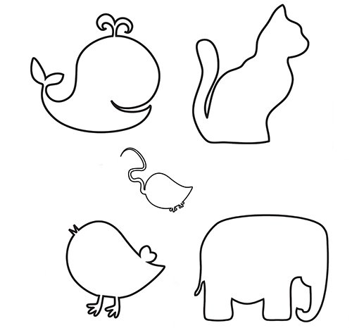 Трафареты животных для рисования