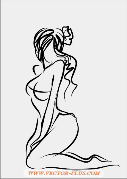 Контур женского тела