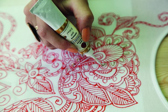 Роспись по ткани акриловыми контурами