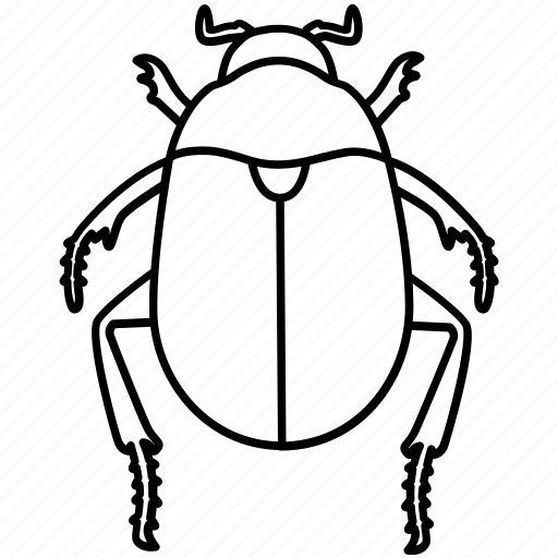 Священный Жук скарабей рисунок