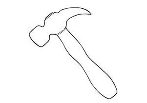 Молоток раскраска для детей