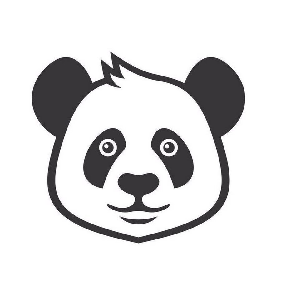 Панда лицо вектор