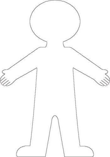 Контур человечка для вырезания