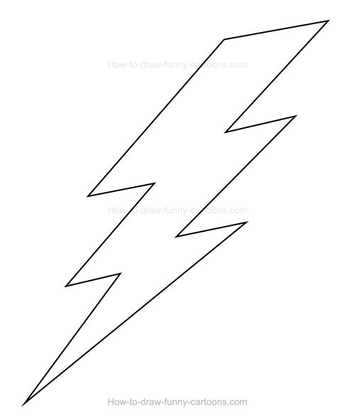 Молния трафарет