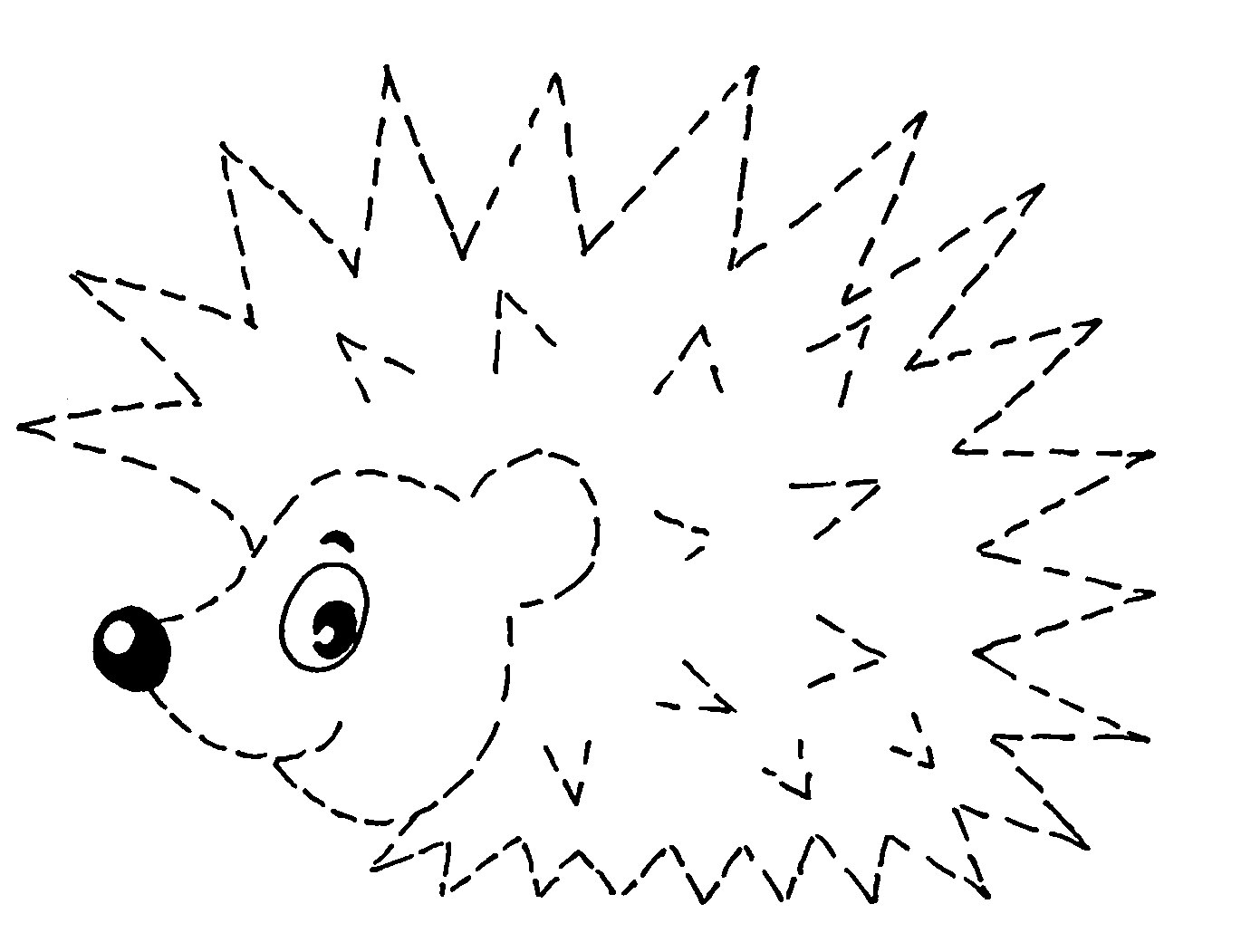 Картинка Ёжика для детей раскраска