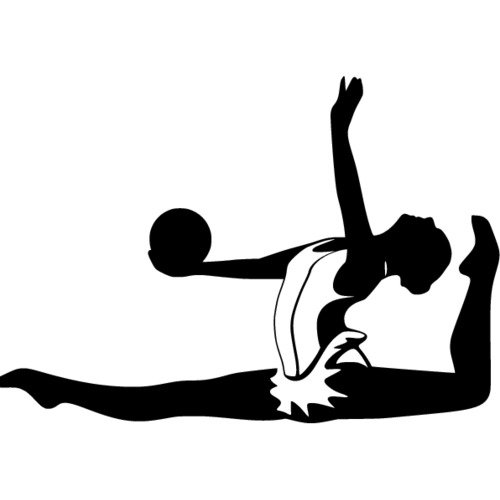 Гимнастка с обручем силуэт