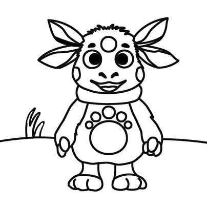 Лунтик рисунок раскраска