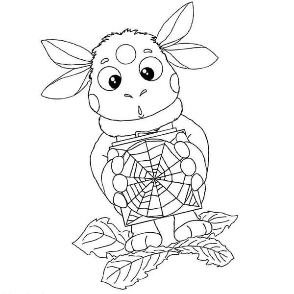 Раскраски Лунтик гусеницы