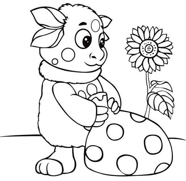 Простые раскраски Лунтик