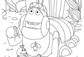 Лунтик раскраска Вупсень