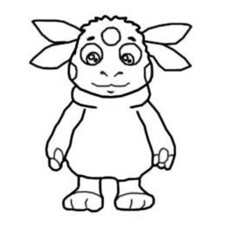 Раскраска Лунтик