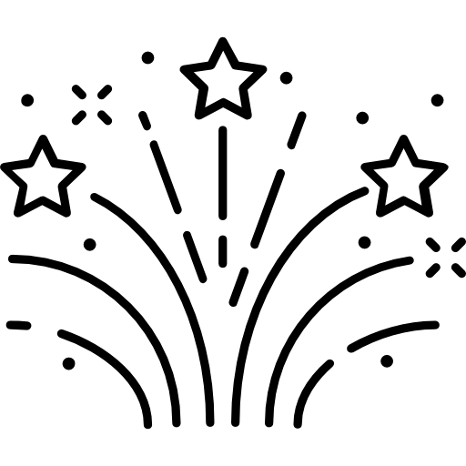 Салют для детей черно белые