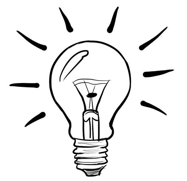 Лампочка раскраска для детей