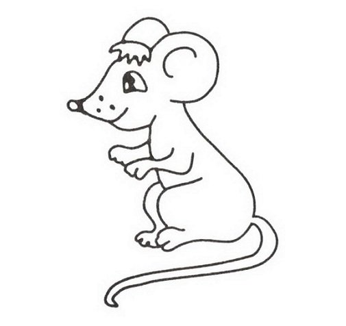 Мышонок контурный рисунок (59 фото)