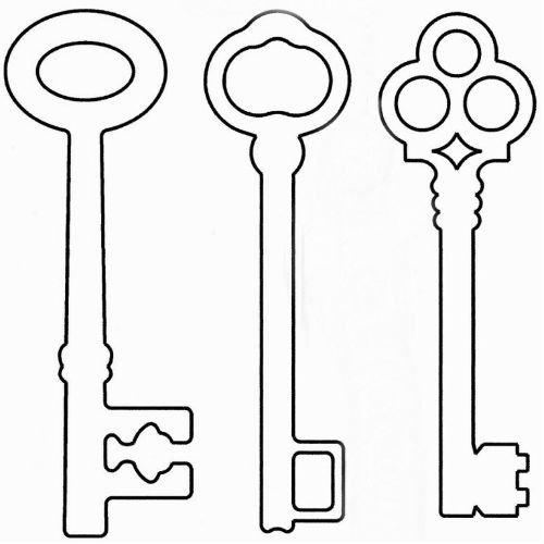 Ключ от двери раскраска