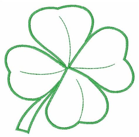 Клевер четырехлистный контур