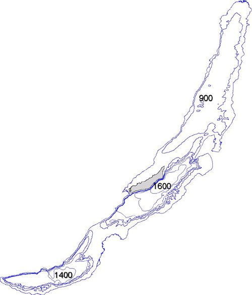 Силуэт озера Байкал