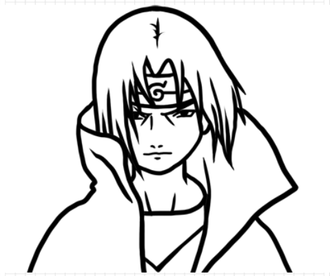 Лёгкие рисунки Итачи
