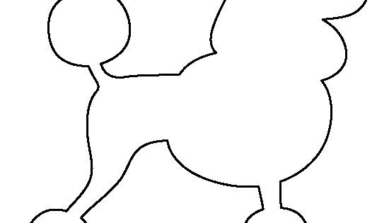 Трафарет пудель для вырезания