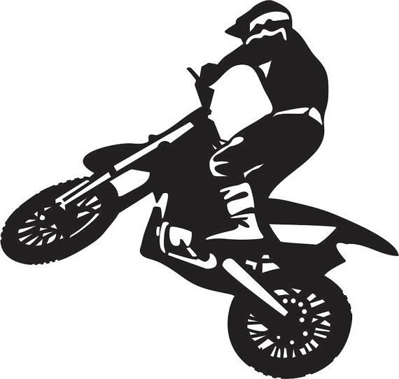 Пара на мотоцикле силуэт