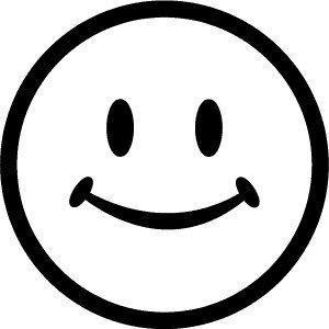 Смайлик черно белый