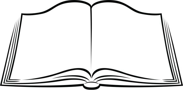 Открытая книга раскраска