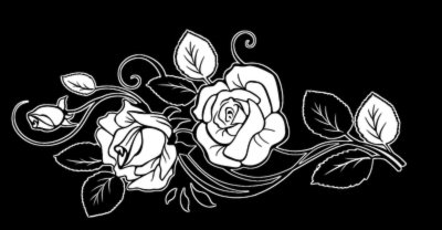 Гравировка роз вектор