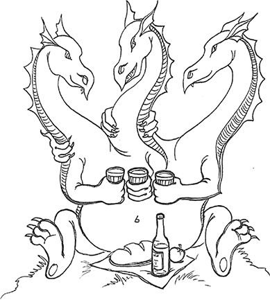 Змей Горыныч раскраска