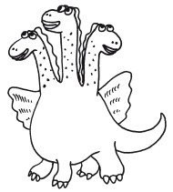 Дракон змей Горыныч раскраска