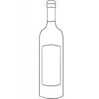 Трафарет бутылки вина