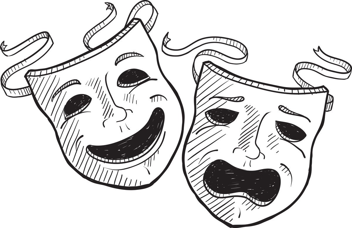 Рисунок на тему театральная маска