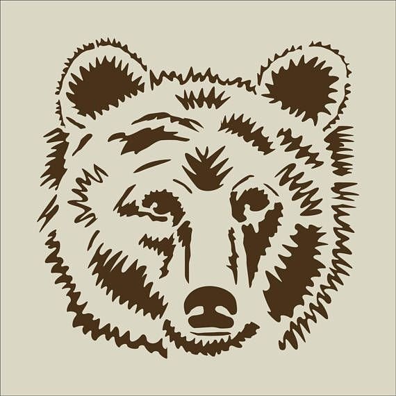 Трафарет медведя