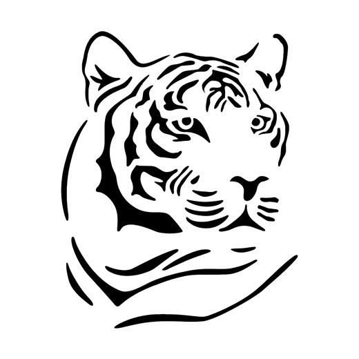 Трафарет тигра
