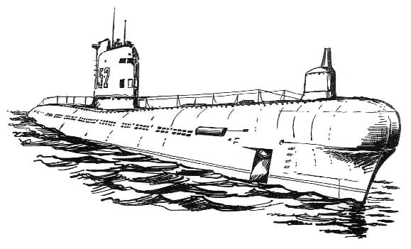 Разукрашка подводная лодка