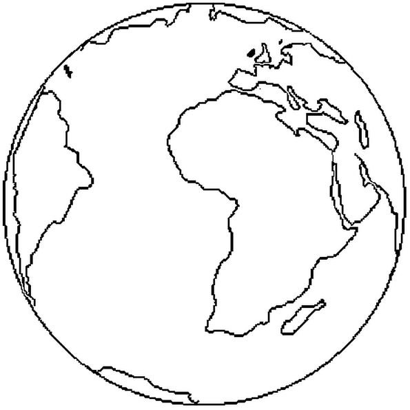 Раскраска полушария земли