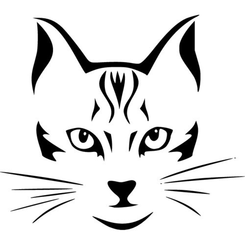 Силуэт морды кота
