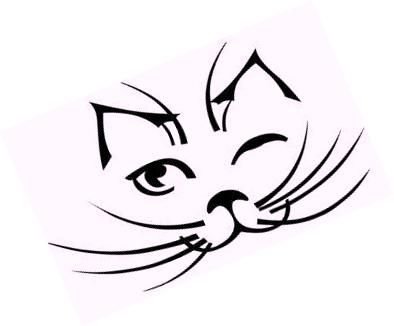 Кошачья морда трафарет