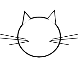Котик схематично мордочка