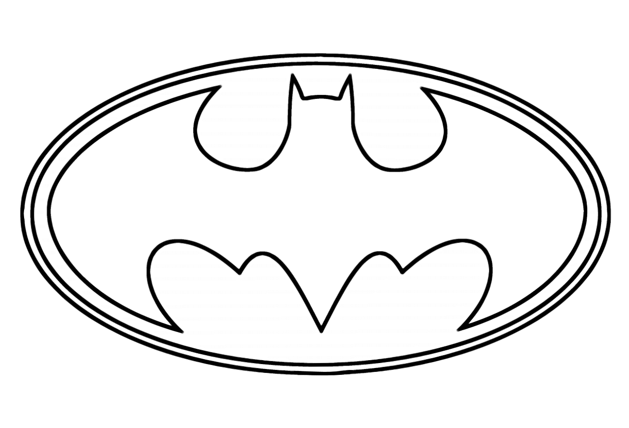 Знак Бэтмена раскраска