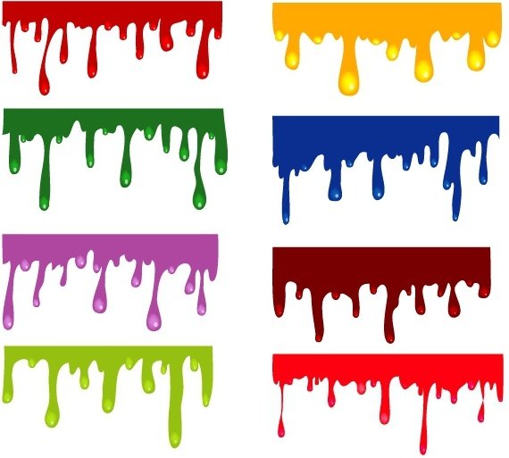 Синие подтеки краски