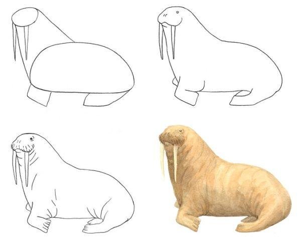 Этапы рисования пейзажа для детей