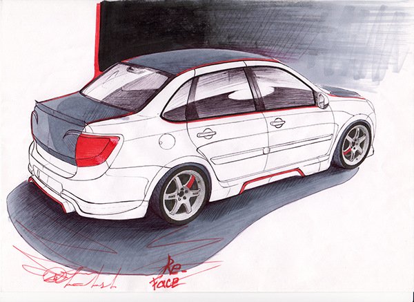 Гранта карандашом