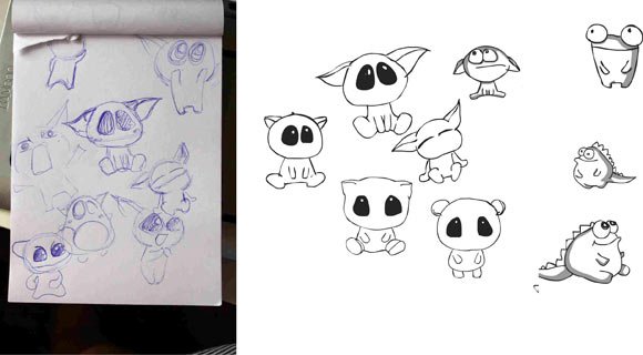 Легкие рисунки для срисовки разные чудики