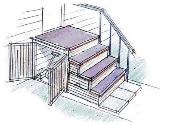 Пространство под крыльцом