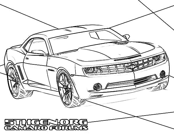 Разукрашки Камаро Шевроле Камаро разукрашки