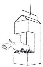 Кормушка для птиц карандашом