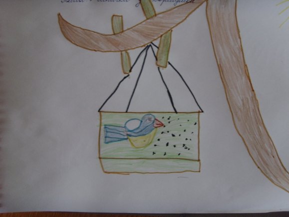 Нарисовать кормушку для птиц карандашом поэтапно