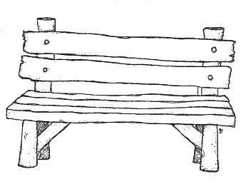Скамейка в графике