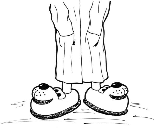 Тапки рисунок