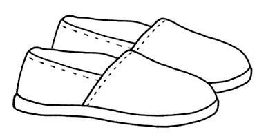 Тапки раскраска для детей